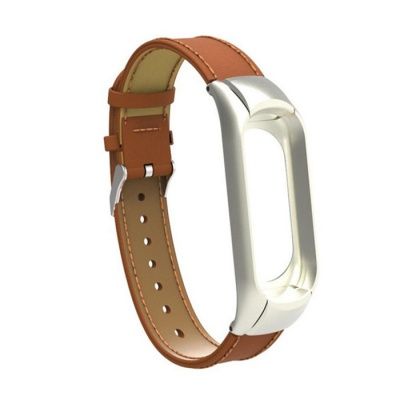 Ремешок для Mi Band кожаный Leather Part for bracelet in colors Brown (кожа)
